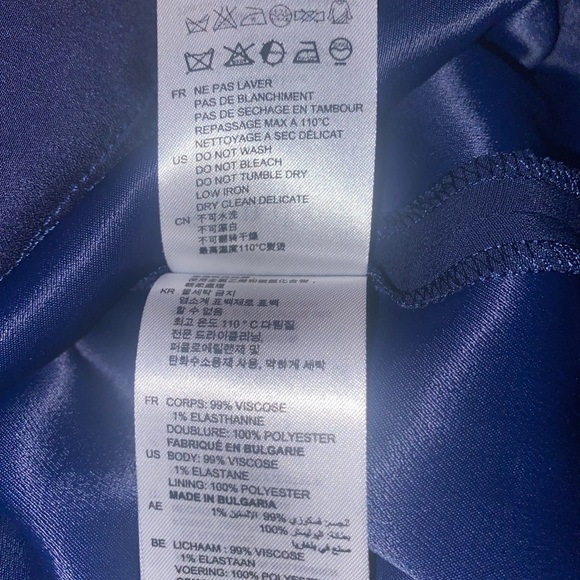 Sandro Paris Navy Blue Cut Out Back Crepe Mini Dress - Picture 7 of 10